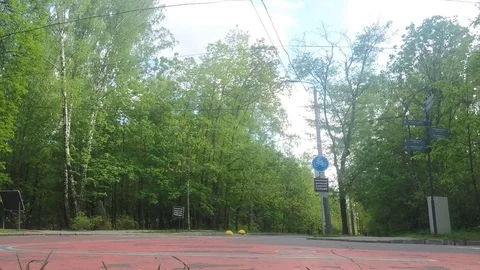 Walking paths in city park timelapse 스톡 동영상 78017854