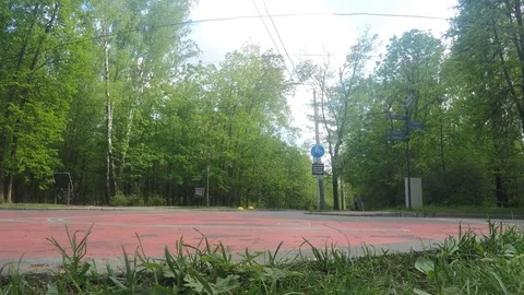 Walking paths in park at summer timelapse 스톡 동영상 78018919