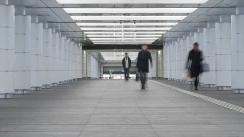 Walking People in the Imperial Underground Passage Stock Footage 332806415