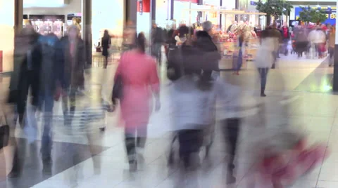 Walking People in the Mall Timelapse Video stock 35916876