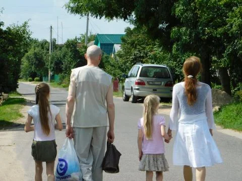 Walking people Fotos Stock
