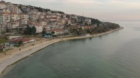 Walking people on the seaside Stock Footage 150296903