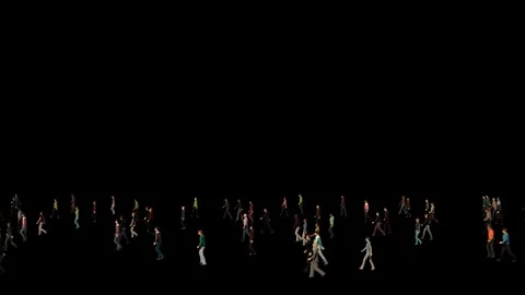 Walking people sideview4K Stock Footage 341107731