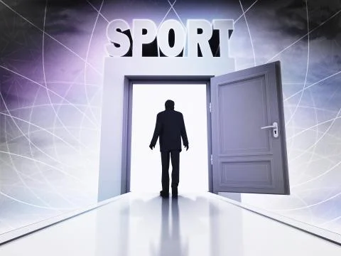 Walking person to do sport activity magic background illustration Ilustración de archivo