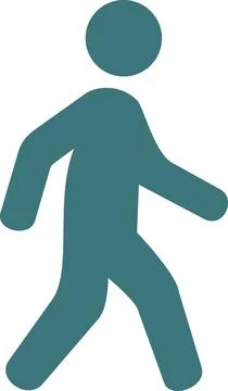 Walking Person Icon Flat Human Figure Stock Illustration