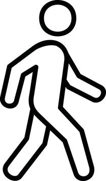 Walking person line art vector icon Stock Illustration