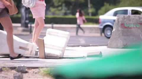 Naked Street Walking Stock Video Footage Royalty Free Naked Street