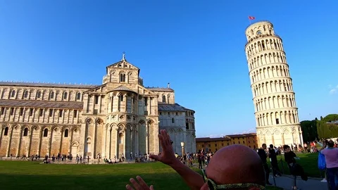 Walking in Pisa Stock Footage 97999594