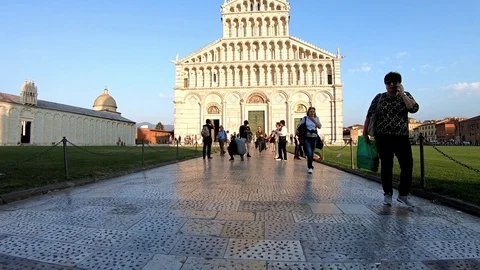 Walking in Pisa Stock Footage 98364053
