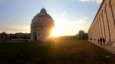 Walking in Pisa Stock Footage 99587635