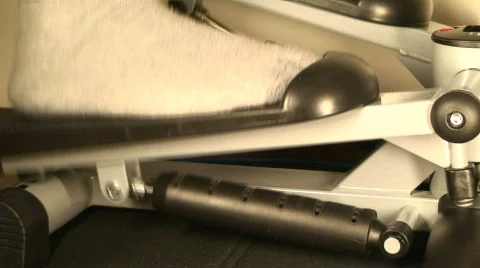 Walking on portable gym device Stock Footage 63516