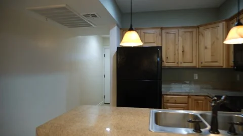 Walking POV through an empty apartment or condo Видео 141262526