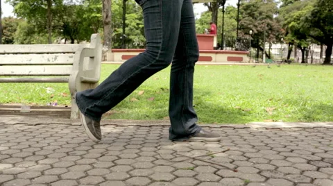 Walking on promenade 스톡 동영상 55693234