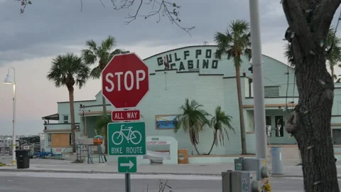 Walking push in Wide view Editorial Use Only October 12, 2024. Gulfport, FL, USA Stock Footage 288163128