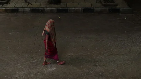 Walking-in-the-rain Stock Footage 139950289
