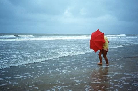 Walking in the rain Stock Photos