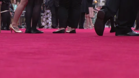 Walking on the red carpet Video stock 53273887