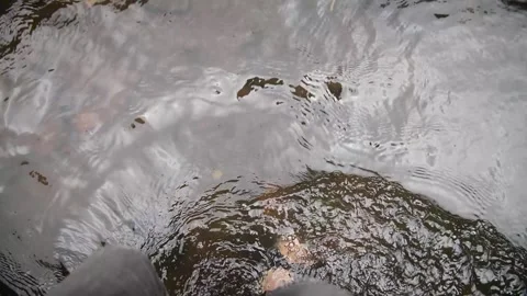 Walking in the river POV Stock Footage 276305658