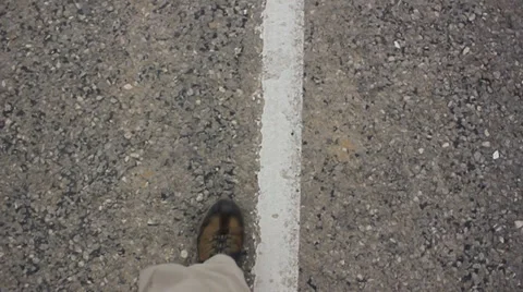 Walking on the road Stock Footage 33300349