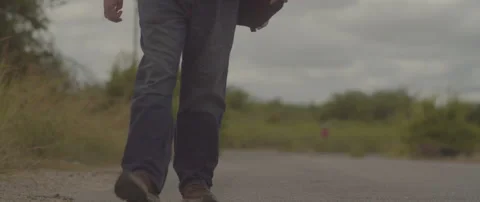 Walking on the road. Stock Footage 277608606