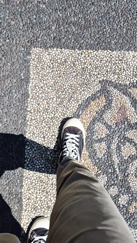 Walking on the road Stock Footage 294956720