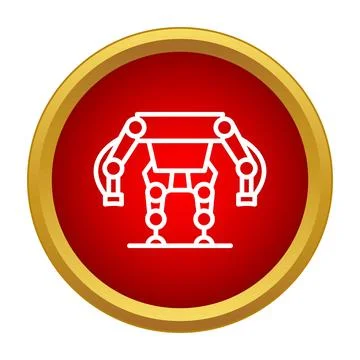 Walking robot machine icon representing futuristic technology Stock Illustration