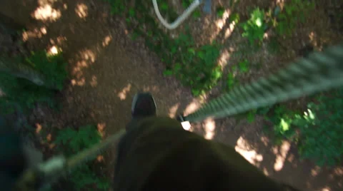 Walking on the rope Stock Footage 33960910