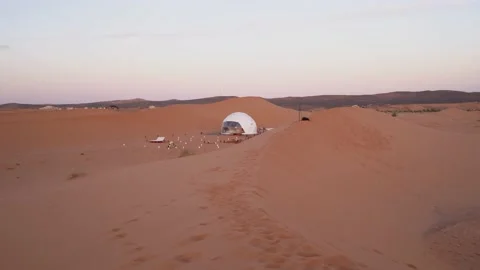 Walking On the Sahara Dunes Stock Footage 200413042