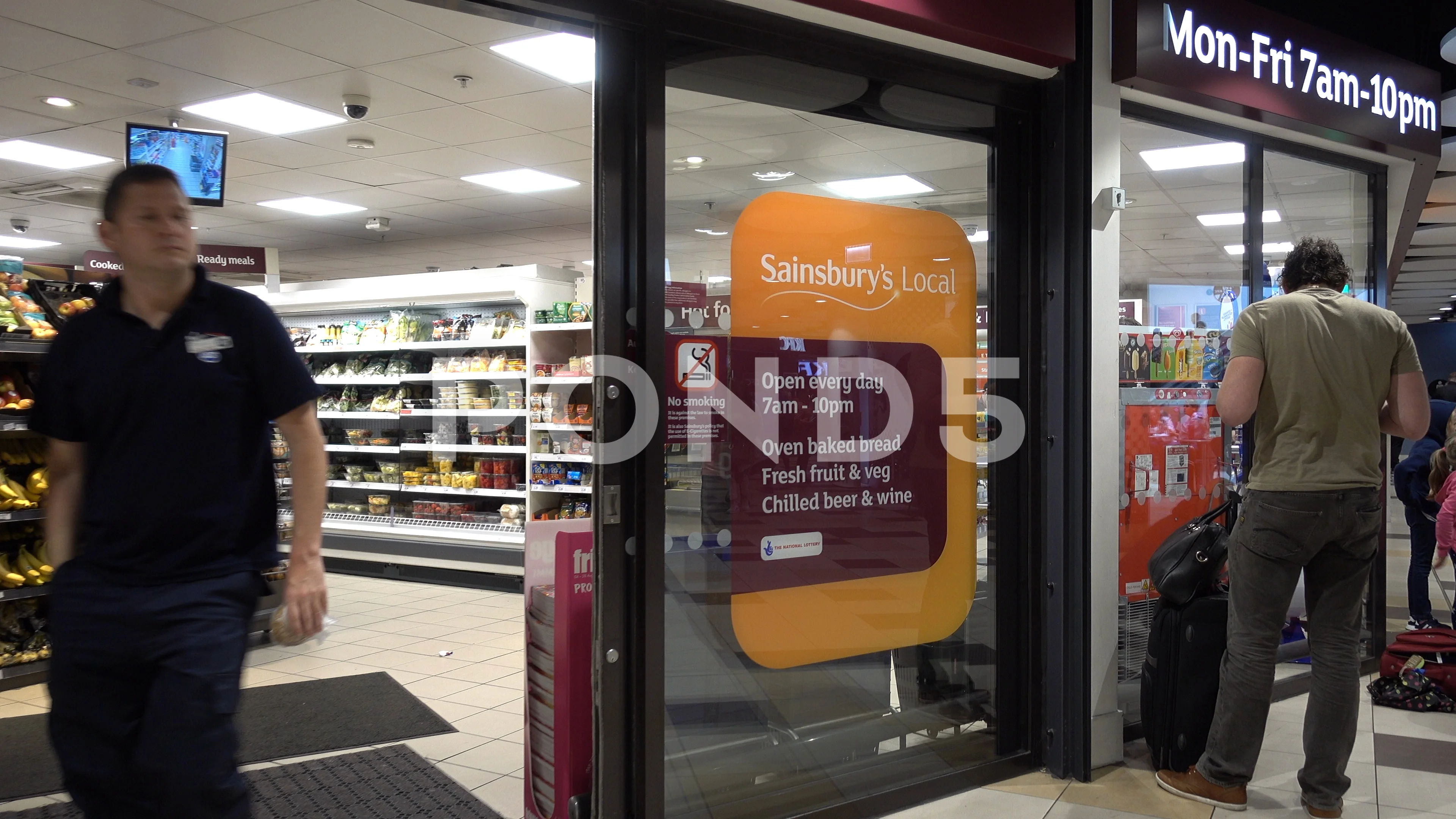 Walking Into A Sainsburys Local Supermarket Edinburgh Scotland