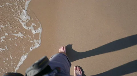 Walking in the sand Stock Footage 49447709
