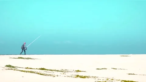 Walking on sand Stock Footage 159453685