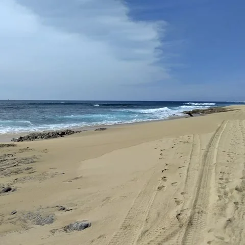 Walking on sand POV Stock Footage 236260268