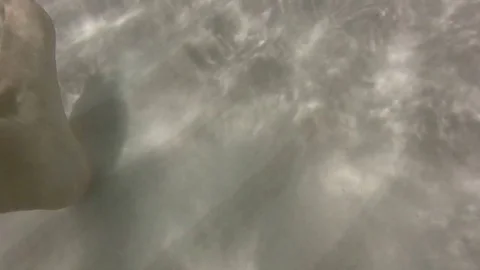 Walking on Sand Under Water Stock Footage 70664012