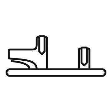 Walking sandal icon outline vector. Summer footwear Stock Illustration