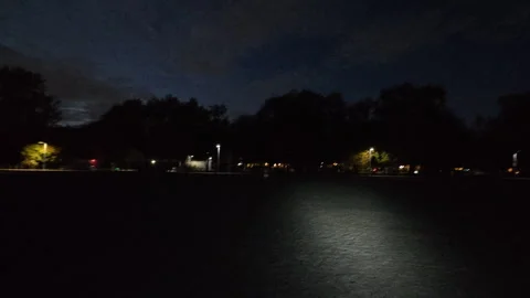 Walking On Sandy Beach At Night With Flashlight Video stock 325647592