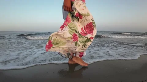 Walking in the sea Stock Footage 196881803