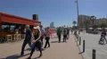 Walking on the seafront in Barcelona 4k or 4k+ Resolution