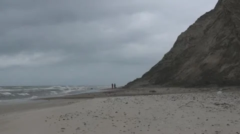 Walking on a seashore Stock Footage 12673761
