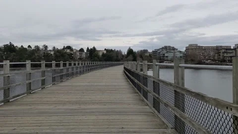 Walking on Selkirk Trestle Stock Footage 174548613