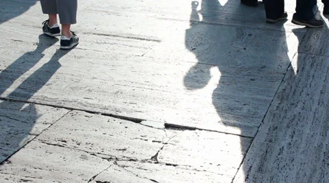 WALKING SHADOWS PEOPLE Stock Footage 30572617