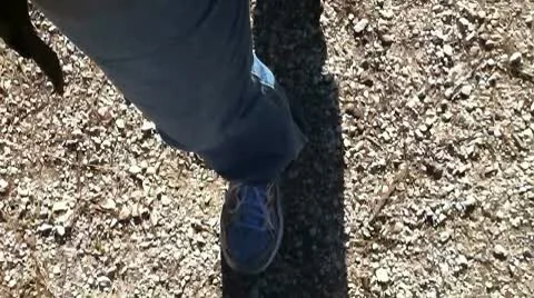 Walking (shoes close-up) Stock Footage 10719100