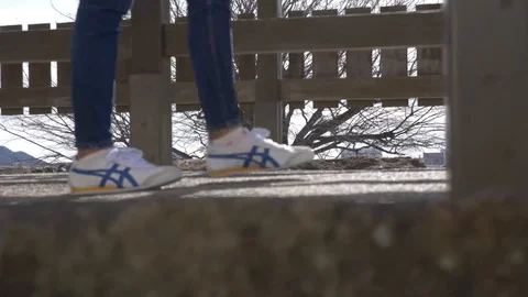 Walking Shoes in Japan Stock Footage 129113997