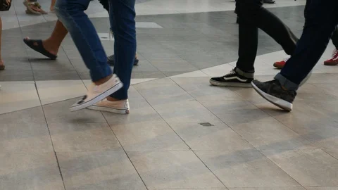 Walking in shopping mall Stock Footage 103979916