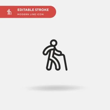 Walking Simple vector icon. Illustration symbol design template for web mobil Stock Illustration