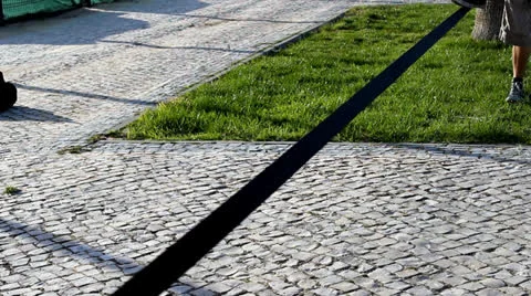 Walking on a Slackline Video stock 22866279