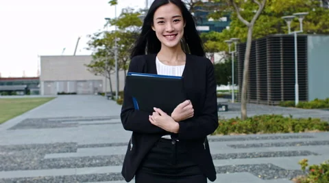 Walking smile business Video stock 53080968