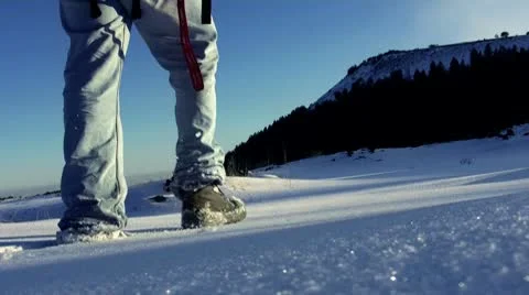 Walking in the snow 動画素材 10704794