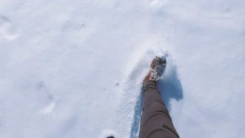 Walking in the snow Stock Footage 149565201