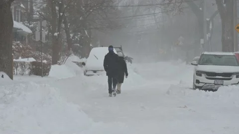 Walking in the snow  not cg Stock Footage 168779623