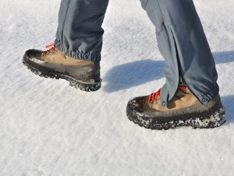 Walking in the snow Stock Photos